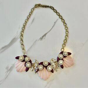 CHARMING CHARLIE Maroon & Mauve Pink Statement Necklace